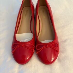Elegant Red Bow Flats